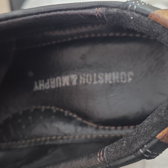 Johnston & Murphy Black Soft Leather Elegant Oxfords Mens 10 Apron Toe Guc main image 10